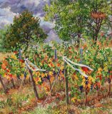 Serre Bertras, olieverf, 35 x 35 cm, 10/2019, huile, Serre Bertras