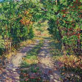 Serre Bertras, olieverf, 35 x 35 cm, 10/2019, huile, Serre Bertras