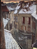 Rue du Temple, olieverf, 42 x 32 cm, 12/1998, huile, Rue du Temple