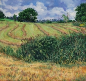 Villarnet, olieverf, 31 x 34 cm, 8/2013, huile, Villarnet