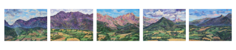 de Obiou, olieverf, 5x (19 x 25) cm, 8/2023, huile,  La Chaine de l'Obiou