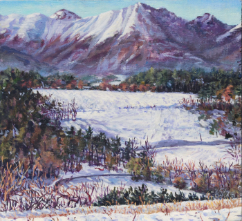 De Jocou, olieverf, 21 x 23 cm, 12/2024, huile,  Le Jocou