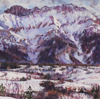De Obiou, olieverf, 25 x 25 cm, 1/2025, huile,  L'Obiou