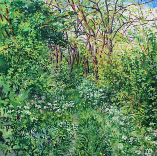Voorjaar, olieverf, 35 x 35 cm, 5/2025, huile,  Printemps