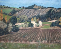 De rotsen van Éméry, olieverf, 33 x 41 cm, 10/1995, huile, Les roches d’Éméry