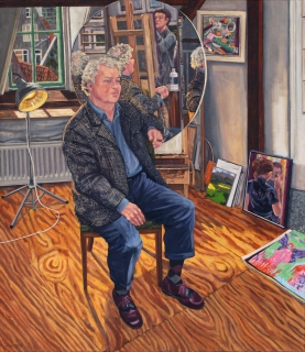 Portret van Hans, olieverf, 80 x 70 cm, 2005, huile, Hans