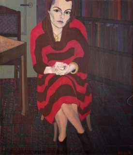 Portret van Ellen, olieverf, 150 x 130 cm, 1985, huile, Ellen
