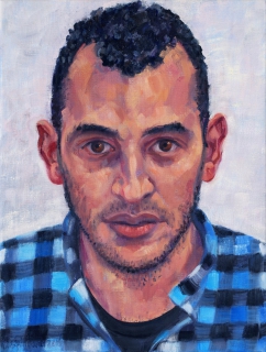 Mehdi, olieverf, 40 x 30 cm, 2016, huile, Mehdi