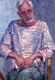Portret van Ad, olieverf, 85 x 60 cm, 2017, huile, Ad