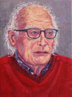 Portret Jan, olieverf, 40 x 30 cm, 2022, huile, Portrait de Jan