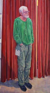 Portret van Ad, olieverf, 200 x 110 cm, 2020, huile, Portrait d'Ad