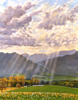 La Grange Haute, olieverf, 25 x 20 cm, 5/2003, huile, La Grange Haute