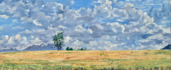 Foreyre olieverf, 19 x 46 cm, 6/2022, huile, Foreyre