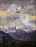 De Mt. Aiguille, olieverf, 25 x 20 cm, 5/2004, huile, Le Mt. Aiguille