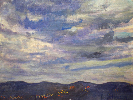 Fiesole, olieverf, 19 x 25 cm, 10/2004, huile, Fiesole