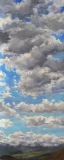 Wolken boven de Vercors, olieverf, 46 x 19 cm, 10/2009, huile, Nuages au dessus du Vercors