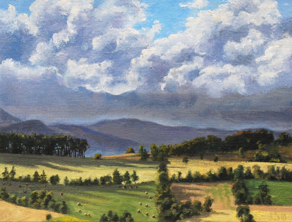 Col de Cornillon, olieverf, 19 x 25 cm, 7/2010, huile, Col de Cornillon