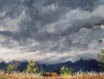Col du Thaud, olieverf, 19 x 25 cm, 10/2012, huile, Col du Thaud