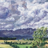 Col de Cornillon, olieverf, 30 x 30 cm, 7/2014, huile, Col de Cornillon