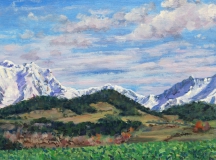 Foreyre, olieverf, 19 x 25 cm, 1/2018, huile, Foreyre