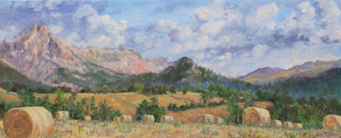 De Grand Ferrand, olieverf, 20 x 50 cm, 7/2022, huile, Le Grand Ferrand