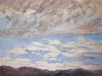 Fiesole, olieverf, 19 x 25 cm, 10/2004, huile, Fiesole