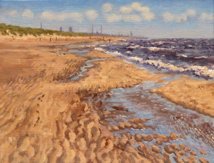 Egmond, olieverf, 19 x 25 cm, 6/2009, huile, Egmond