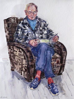 Tom, aquarel, 40 x 30 cm, 5/2025, aquarelle, Tom