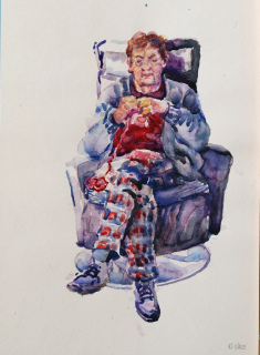 Yda, aquarel, 40 x 30 cm, 2/2025, aquarelle,  Yda