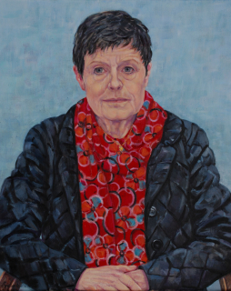 Mr. S. Prechal, rechter aan het Europese Hof van Justitie, olieverf, 60 x 50 cm, 2025, huile,  Me. S. Prechal, Juge du Court de Justice de l'Union Européene