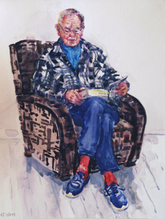 Tom, aquarel, 40 x 30 cm, 5/2025, aquarelle,  Tom