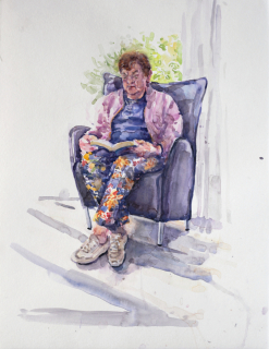 Yda, aquarel, 40 x 30 cm, 10/2025, aquarelle, Yda