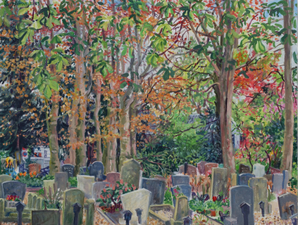 Broek in Waterland, olieverf, 31 x 41 cm, 4/2025, huile,  Broek in Waterland