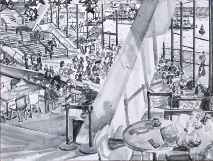 Eye Amsterdam, sumi-inkt, 30 x 40 cm, 1/2025, encre sumi,  Eye Amsterdam