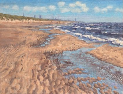 Egmond, olieverf, 19 x 25 cm, 6/2009, huile, Egmond